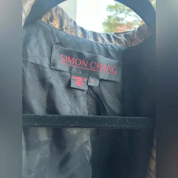 Vintage Simon Chang women cheetah print windbreaker coat  - Picture 4 of 5